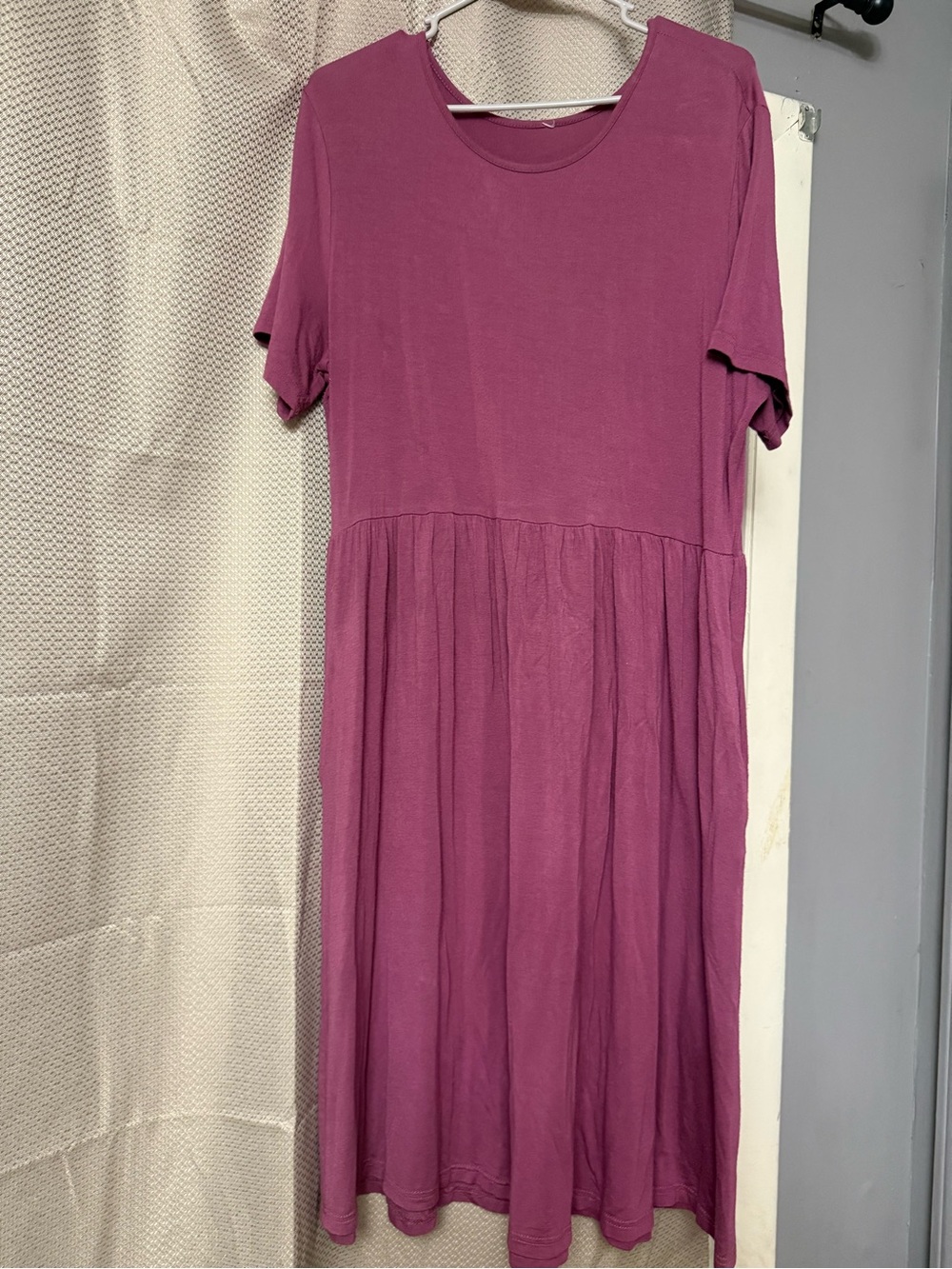 Women's Short Sleeve Mauve Knit Dress
